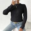 Women's Autumn And Winter New Round Neck Pullover Casual Bottom Knitting Long Sleeve Sweater