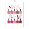 Nordic Fashion Makeup Calice di Champagne Tacchi Profumo Smalto per unghie Arte Tela Pittura Poster Stampe Immagini murali Arredamento camera da letto