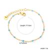 Color Epoxy Bracelet Beach Vacation Wind Fine Strip Bracelet Fashion Versatile Stainless Steel Hand Jewelry Women