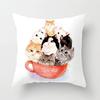 Cute Cartoon Cat Pillow Case Printed Quality Home Decorative Pillows Kids Bedroom Sofa Decor Pillowcase Couch Cushion 45*45cm