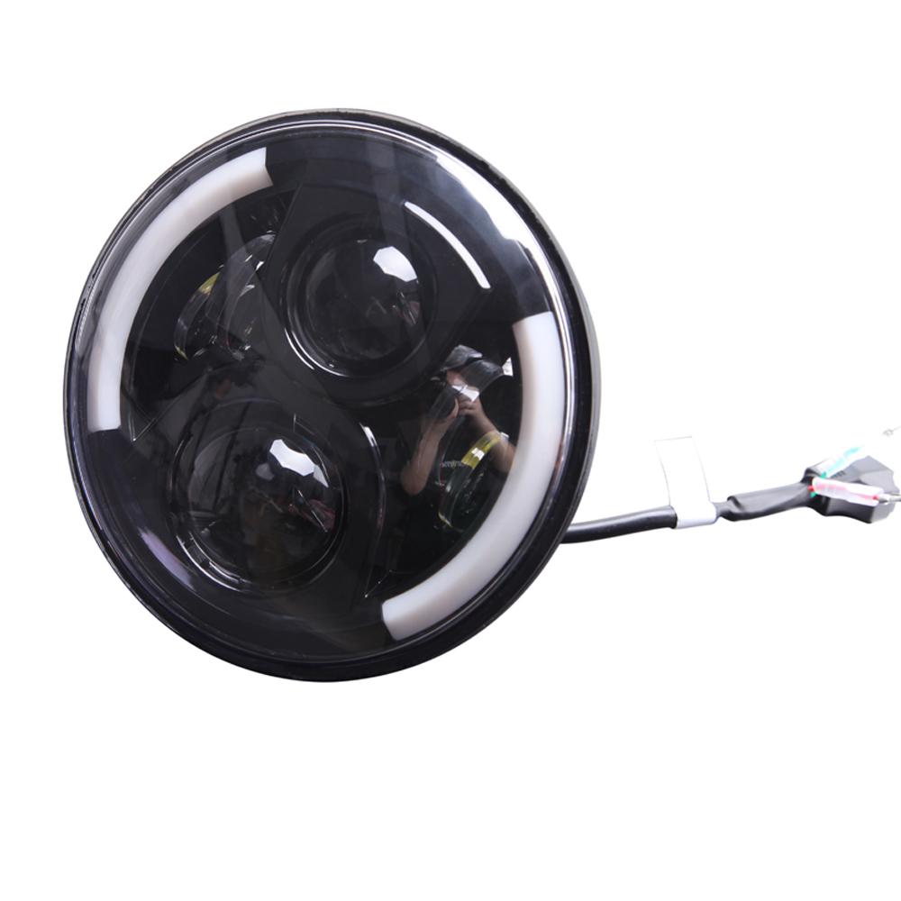 

Автомобильный светильник в сборе 7 дюймов H4 светодиодный фар DRL Halo Angle Eyes 12 В 24 В высокий низкий сигнал поворота для Lada Niva H4
