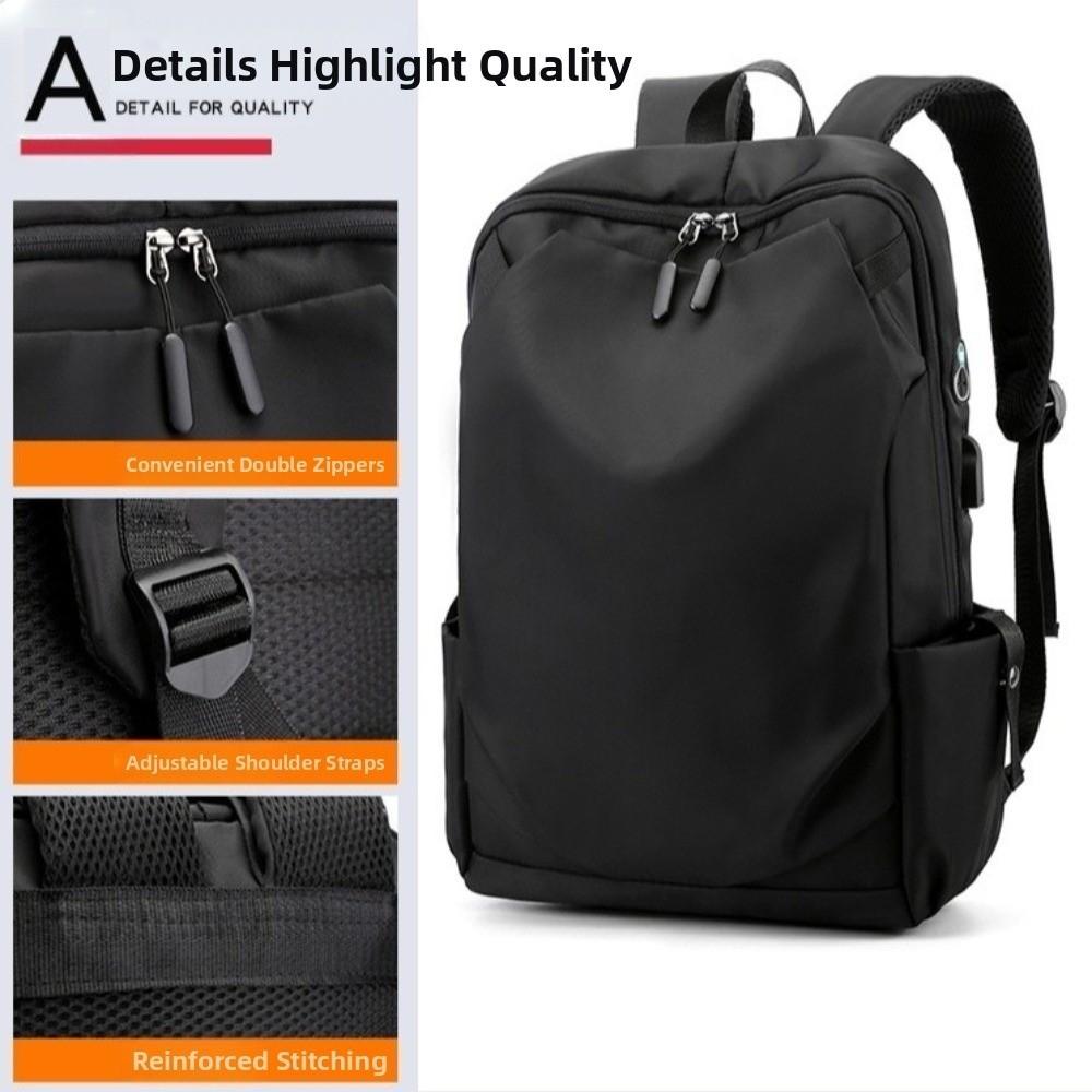 Waterproof Laptop Rucksack with USB Port Student Schoolbag Fashion Men Travel Backpack  Teens