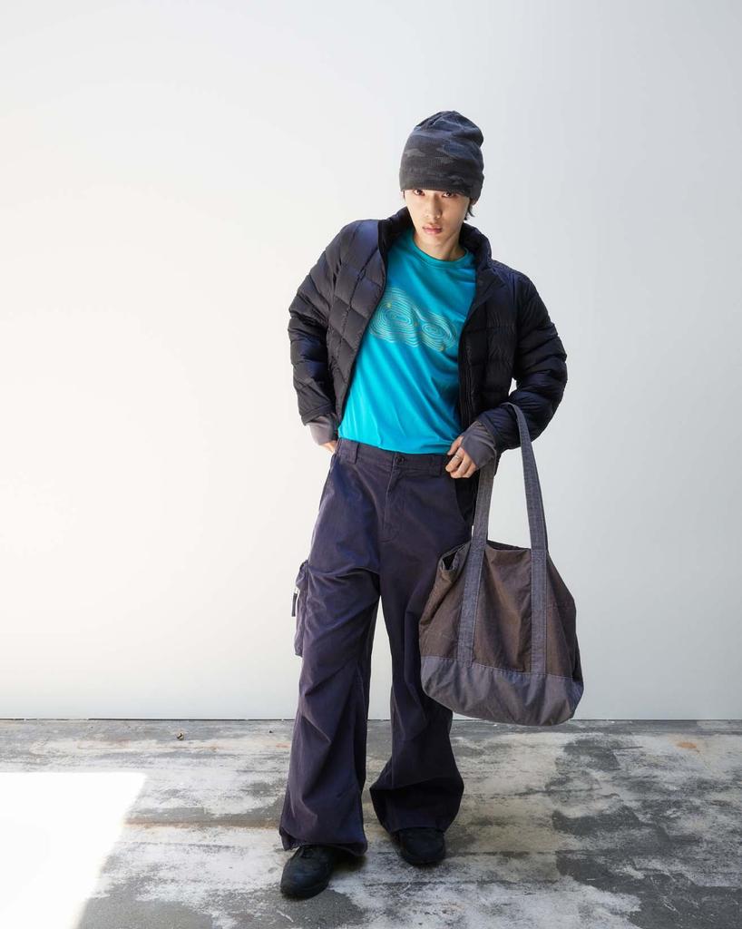 999Humanity Adventure Bleached Panel Tote Bag (Purple Charcoal)