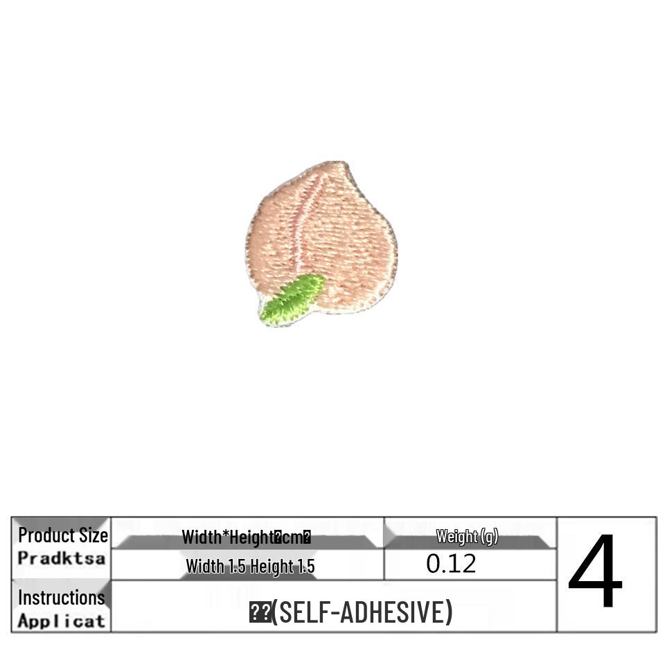 Cute Peach Teddy Dog Embroidery Patch for Bags, Shoes, and Clothing - Self-Adhesive Applique Accessory