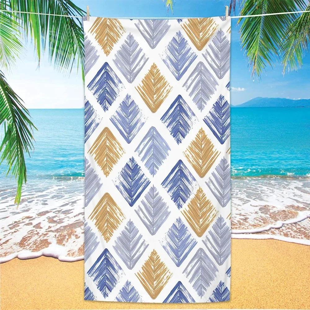 Summer Boho Beach Towel Women Men Microfiber Quick Dry Bath Towels One Side Printed Beach Cover Sand Free Portable Travel Towel