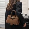 Large Capacity Bag Women'S Casual Retro Shoulder Messenger Bag Textured Portable Simple Bag