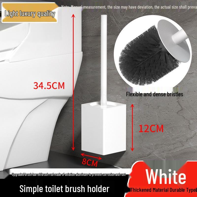 Space Aluminum Wall-Mounted Toilet Brush Set - No Dead Angle, Punch-Free Cleaning Solution
