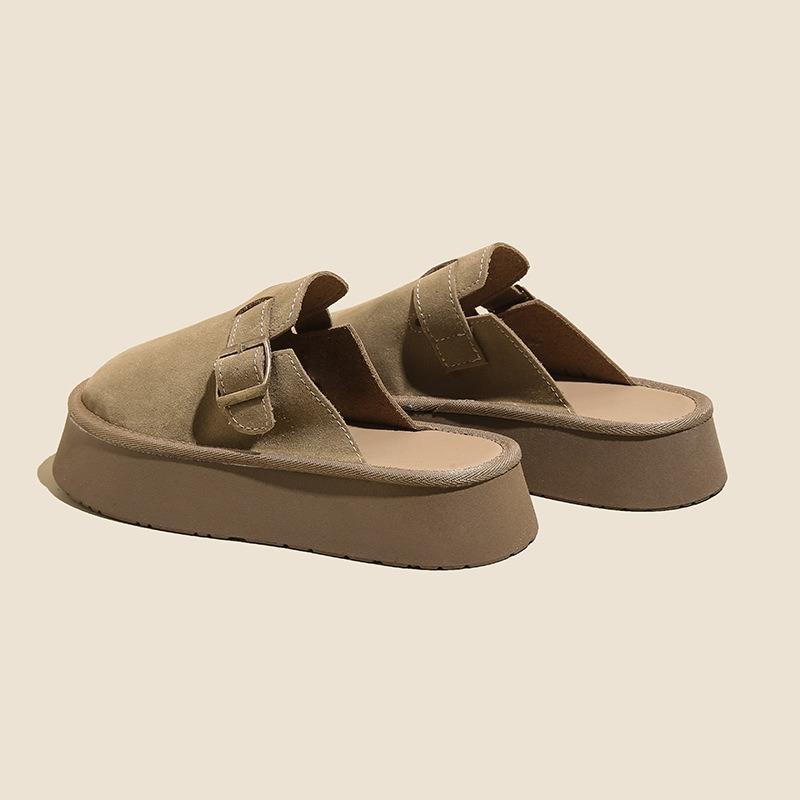 Women's baotou half slippers Women's thick-soled spring and autumn lazy Boken cool slippers are comfortable