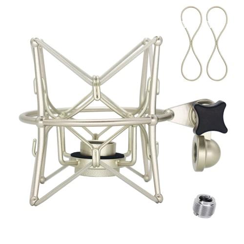SUUNTOK Microphone Shock Mount, Anti-Vibration Microphone Holder, Spider Recording Microphone Shock Mount Stand, Compatible with Neumann U87 Ai, U89 i