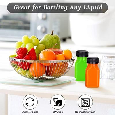 4 Stück 120ML/150ML Klare Getränkebehälter Transparente geteilte Getränkeflasche Neue quadratische Flasche Saft