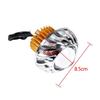 Motorcycle LED Headlight Projector Squid Ring Qiilu LED Projector Lens Dual Halo Angel Devil Eye Spot Light Motorcycle Headlight (Blue)