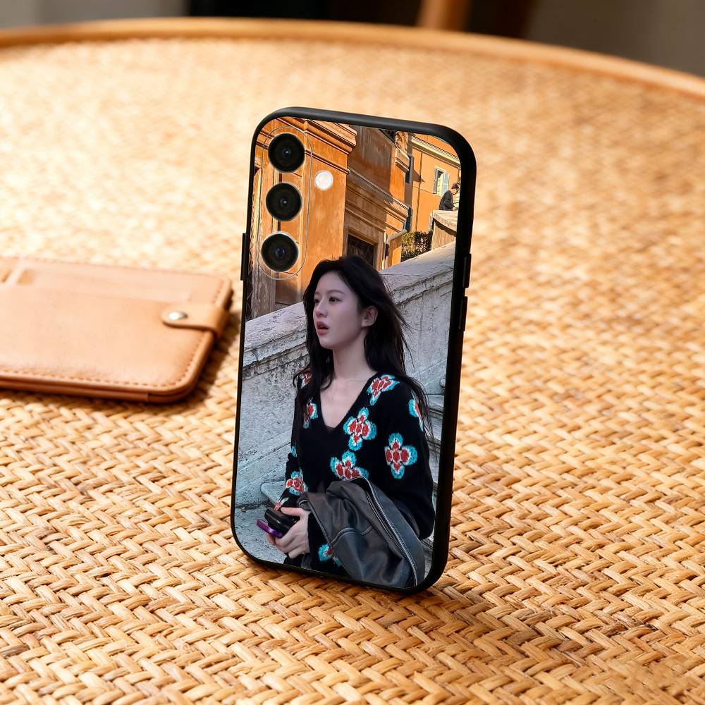 Lovely Go Younjung Actress Phone Case For Samsung A73,72,71,53,52,51,22,91,80, Soft Black Cover