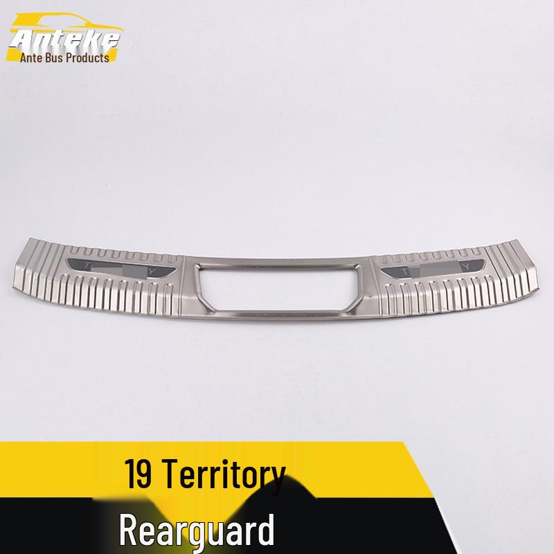 19-Territory Stainless Steel Rear Guard and Tailgate Trunk Protection Decorative Plate.