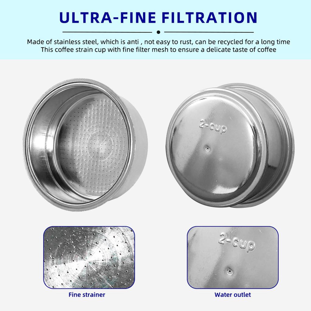 Multifuntional Stainless Steel Coffee Filter Basket Easy To Clean Coffee Powder Cup Espresso Accessory for Coffee