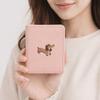 PU Leather Sausage Dog Organ Card Bag Solid Color Leather Card Holder Short Coin Purse  Work