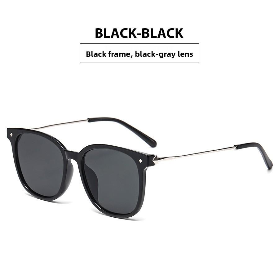 Uv400 Square Sunglasses For Driving With Pc Lenses And Metal Frame For Fashion Enthusiasts