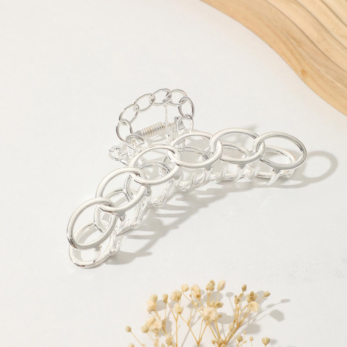 Shark Alloy Large Hair Claw: Stylish Women s Back-of-Head Clip, New Simple Hair Accessory, Large Claw Design.