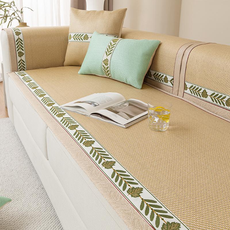 

Подушка для дивана из ротанга полыни, Подушка для сиденья, Летний коврик из стиранного ледяного шелка с противоскользящим покрытием, Чехол для дивана, Подушка для сиденья, Ледяная подушка 70*70cm