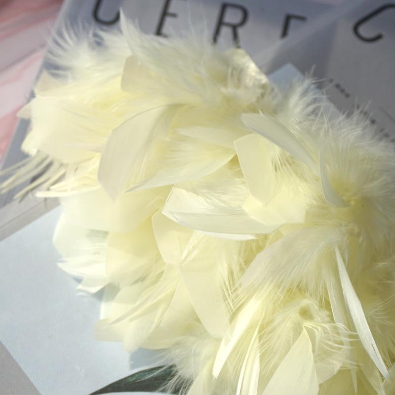 50Pcs Turkey Feather Fire Piece Feather Cloth Edge, Skirt Lace Feather Wall Feather Light Diy Dance Suit Decorative Materials