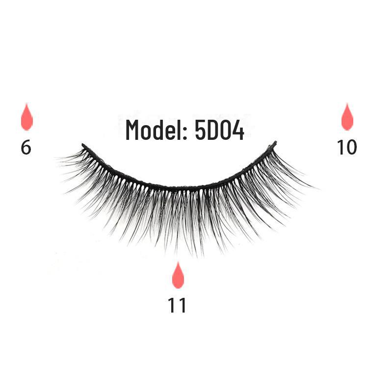 Cross-Border Magnetic Eyeliner Set: 3 Pairs of False Lashes with Adhesive-Free Magnetic Glue