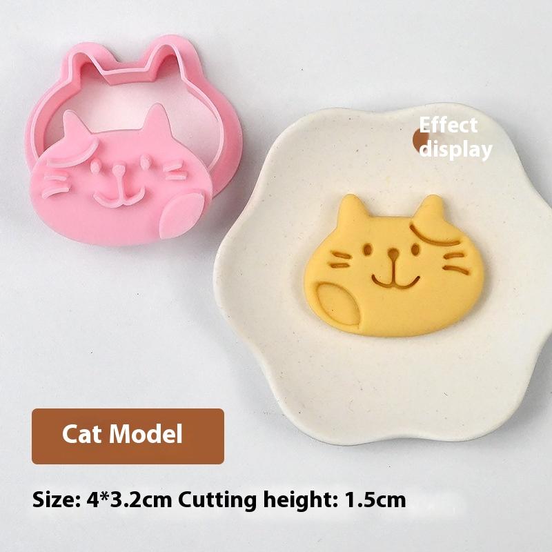 

Мультяшные штампы для печенья в форме кошки и рыбы, кошачья лапка, эмбоссеры для печенья, формы, инструменты для украшения мастики и торта