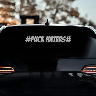 FuckHaters Frasi Inglesi Personalizzate adesivi creativi e divertenti per fan&amanti dei cartoni animati, alta qualità per auto camion moto