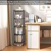 5 Tier Standing Shelving Metal Units Adjustable Height Wire Shelf Display Rack for Laundry Bathroom Kitchen 11.8 W x 11.8 D x 5