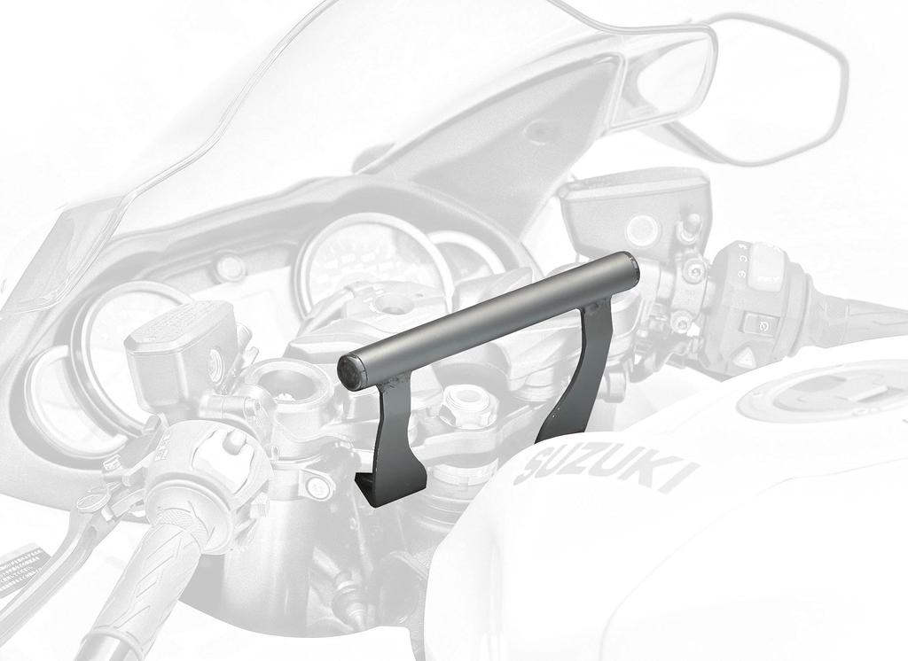 Kijima Motorcycle Parts: Handlebar Mounting Bar, Steel, 22.2mm Diameter, Matte Black, for Hayabusa (8BL-EJ11A/'21-), Part Number 204-0687