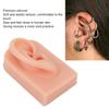 Silicone Ear Model Soft Flexible Right Ear Reusable Human Ear Model for Ear Piercing Training And Earrings Display