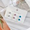 2/4/6/8Pcs Daily Versatile Chic  Ear Jewelry Gifts Accessories Shiny Zircon Magnetic Stud Earrings Set For Women Men