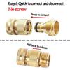 4 Stück Gartenschlauch Schnellkupplung Massivmessing Schnellverbinder Gartenschlauchfitting Wasseranschlüsse 3/4 Zoll GHT 2 Stück Weiblich + 2 Stück Männlich