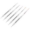 5 Pcs Nail Art Brushes Double Ended Detail Drawing Fine Tip Nail Dotting Pens for Home DIY Salon Manicure