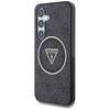 Pouzdro Guess 4G Glitter Triangle Buttons Magsafe Pro Samsung Galaxy S25 Černé
