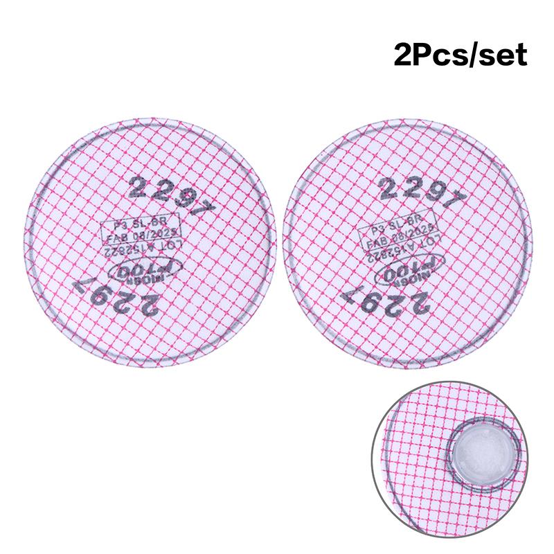 

2Pcs/Set 2297 P100 Advanced Respirator Filter Based Particulates Nuisance Level Organic Vapor Relief/Mining/Shipbuilding/Abateme Onesize