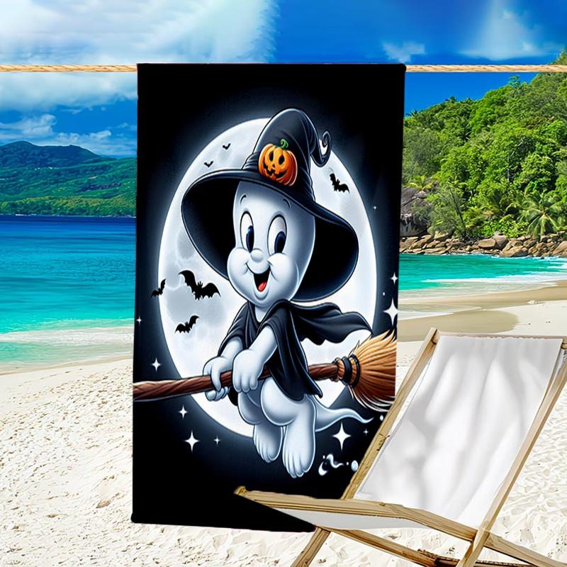 1pc Casper2 Beach Towel, Beach and Seaside Swimming Pool Equipment, Fashion Pattern, Rectangular, Travel Essentials