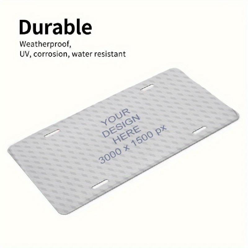 Vintage Bear License Plate - Rustproof Aluminum Vanity Tag with Black & White Bear, Pine Trees -Cabin, Living Room, Office Decor