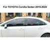 16 ks Leštěné sloupky dveří auta Kryt lišty oken Stylingová samolepka pro Toyota Corolla 2019-2024 Příslušenství Auto Vnější díly