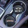 2 Pièces Sous-verre en Cuir Anti-bruit Coussinet pour Tasse à Eau Pour BMW MINI WORKS One Cooper JCW R60 R59 R58 R57 R56 R55 R53 R52 F55 F56