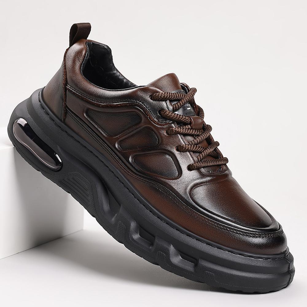 Leather Shoes Men Luxury Trekking Casual Trendy Athletic Hoverboard Sneakers Air Cushi Shoe Outdoor Walking Chunky