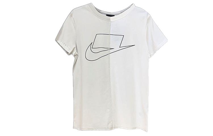 

Nike T Shirts Women s White Crew Neck Moderate Straight Fit CU5808-072 XL