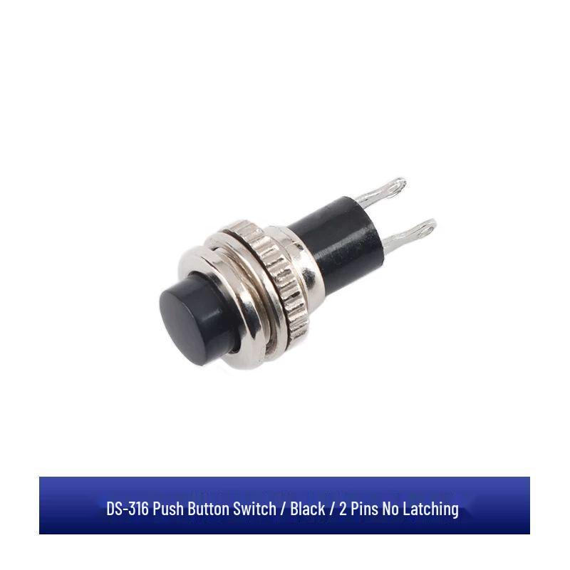 10MM Non-locking Self-resetting Button Switch for Doorbell/Horn (DS-316/DS-314).