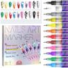 Waterproof 3D Nail Art Pens DIY Set 12 Colors Nail Art Graffiti Pen Drawing Painting Pen  DIY Nail