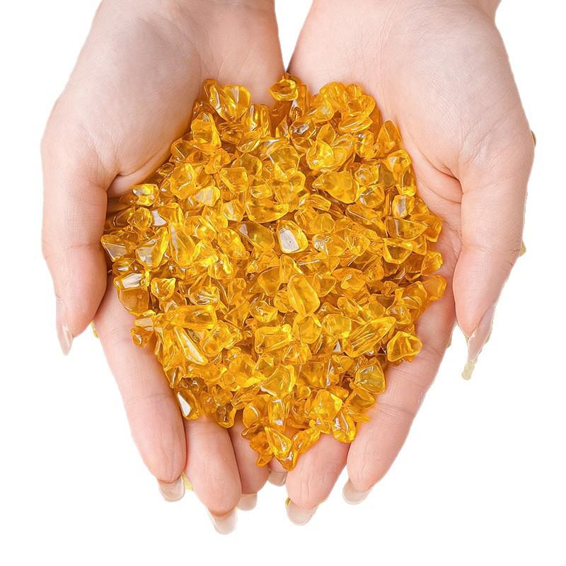 Citrin Farbe Verbessert Bruchstein für Buddha-Opfer und Schatzschalen-Ornament