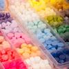 Ten Color Compartment Box Sealing Wax Pellets Complete Sealing Stamp Tool Set Multi Color Sealing Wax Pellets