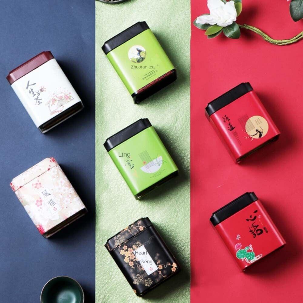European Pastoral Style Mini Iron Box Easy-Carry Tin Cans Portable Tea Packaging Box