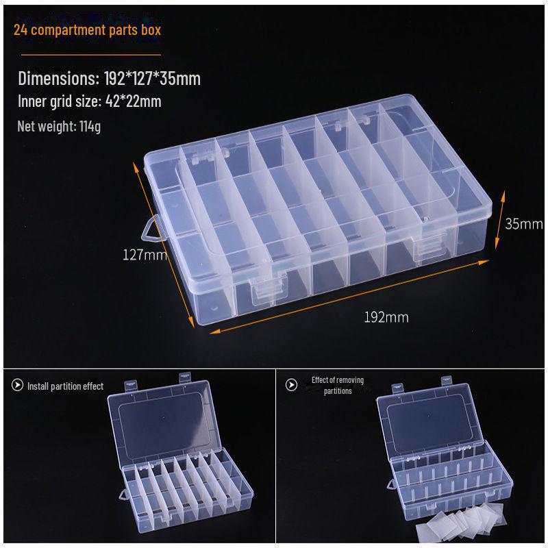 Transparent Rice Beads Storage Box for DIY Accessories and Handmade Jewelry Parts