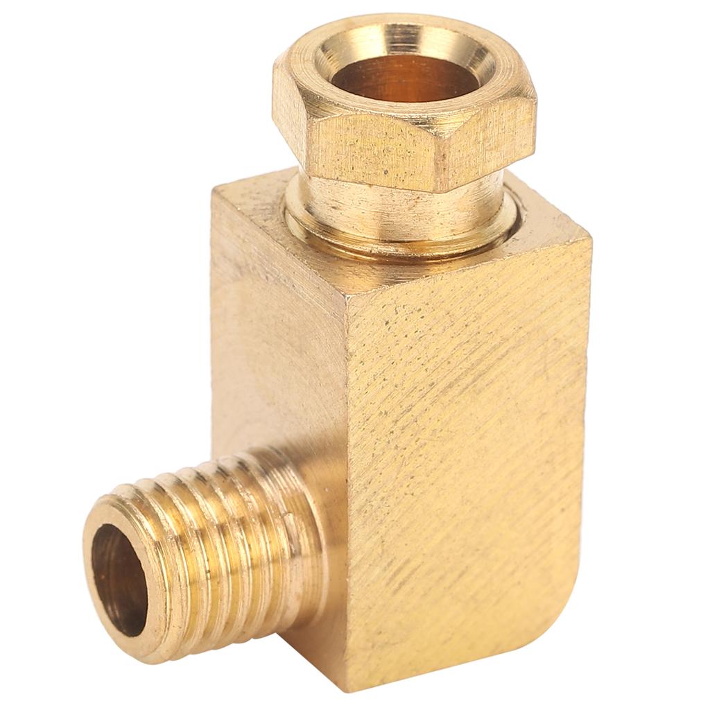Brass 90 Degree Elbow Compression Tube Pipe Fitting Connector Adapter for Oil Lubrication