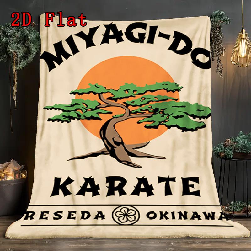 Miyagi-Do Karate 2D Flat Pattern Flannel Blanket High quality All Seasons Warmth and Comfort Perfect for Christmas Gifts.DMT0925290