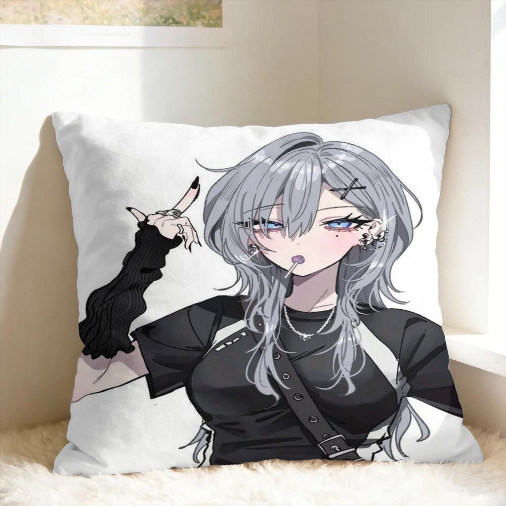 Haimiya Senpai Wa Kowakute Kawaii Manga Pillowcases Retro Trendy Pillow Case For Sofa Bedroom Home Decor Graphic Pillow Cover