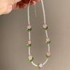 New Design Elegant Imitation Pearl Tulip Necklace Women Delicate Lily Flower Necklace Bracelet Wedding Party Jewelry Gift